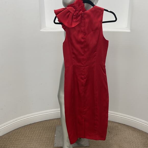 Thomas Wylde Red Ruffle Applique Silk Dress SZ S Fashion 2013 Spring Collection - Picture 4 of 15